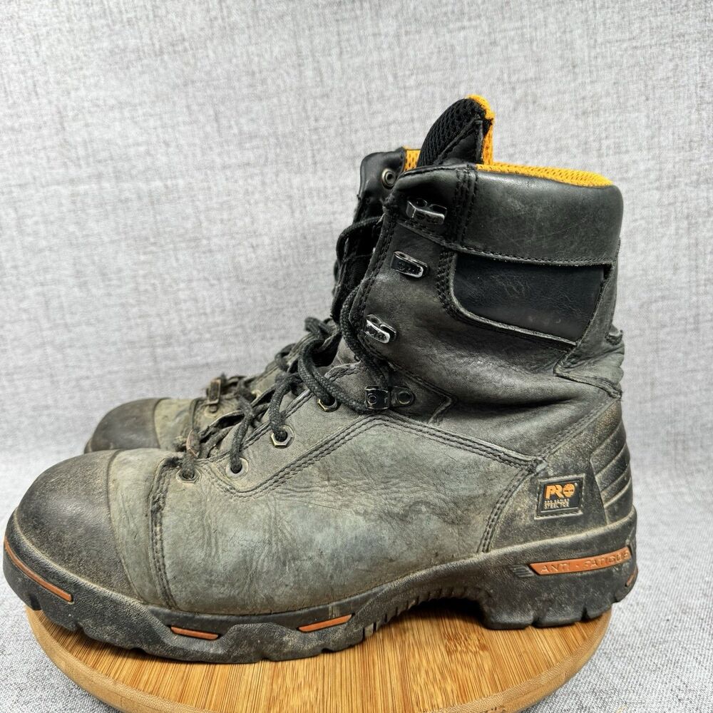 Timberland Pro Endurance Boots Men's 12 M Steel Toe Leather Work - Picture 2 of 11